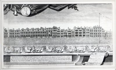 View of the Charity Children in the Strand, print made in 1715 by George Vertue